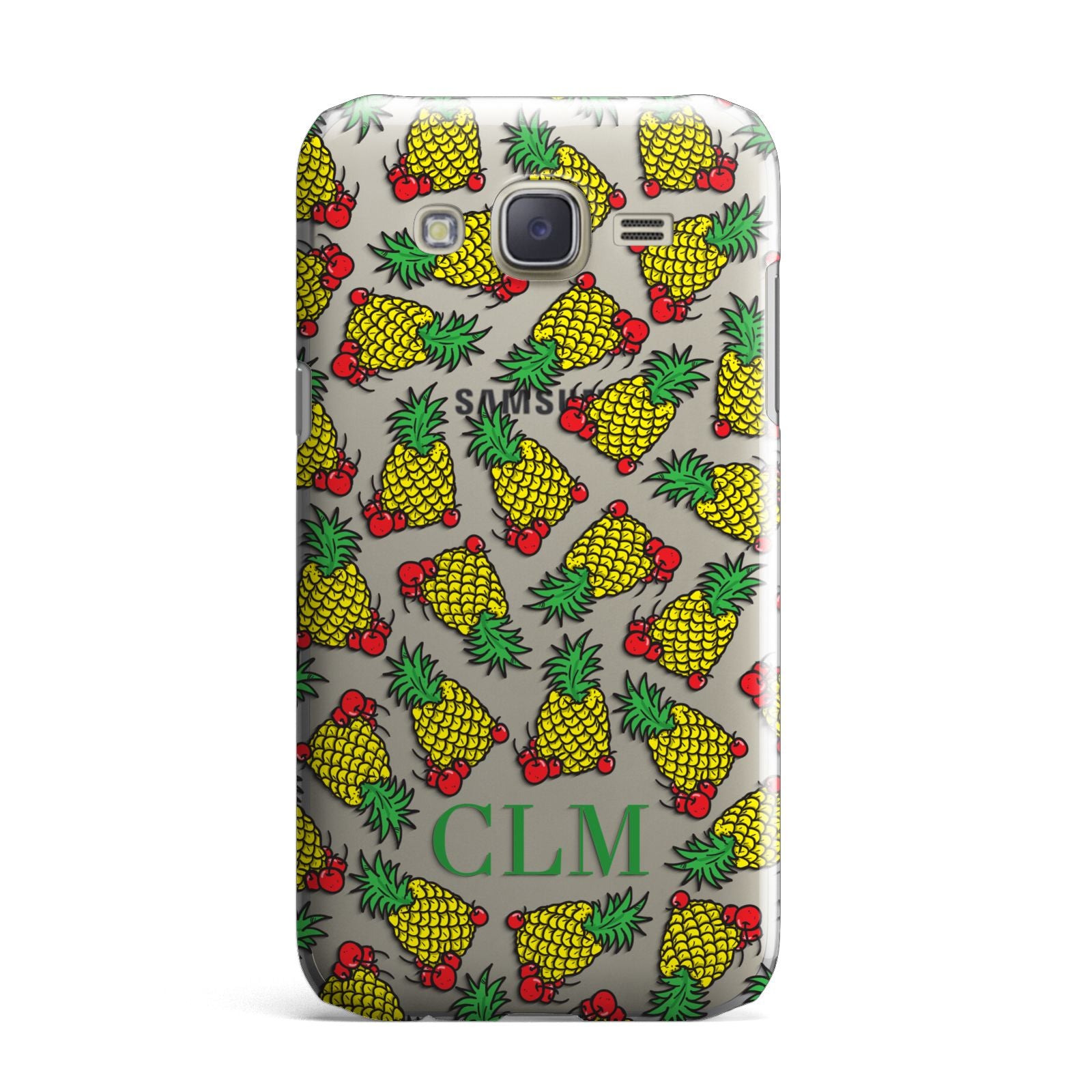 Personalised Pineapple Initials Clear Samsung Galaxy J7 Case