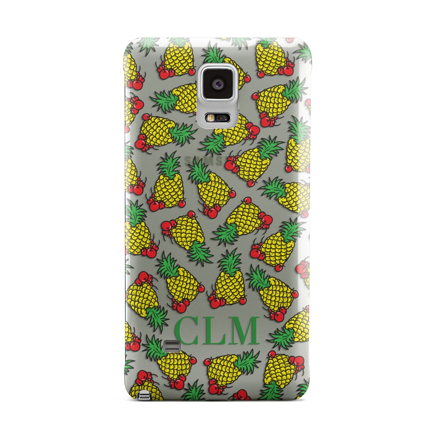 Personalised Pineapple Initials Clear Samsung Galaxy Note 4 Case