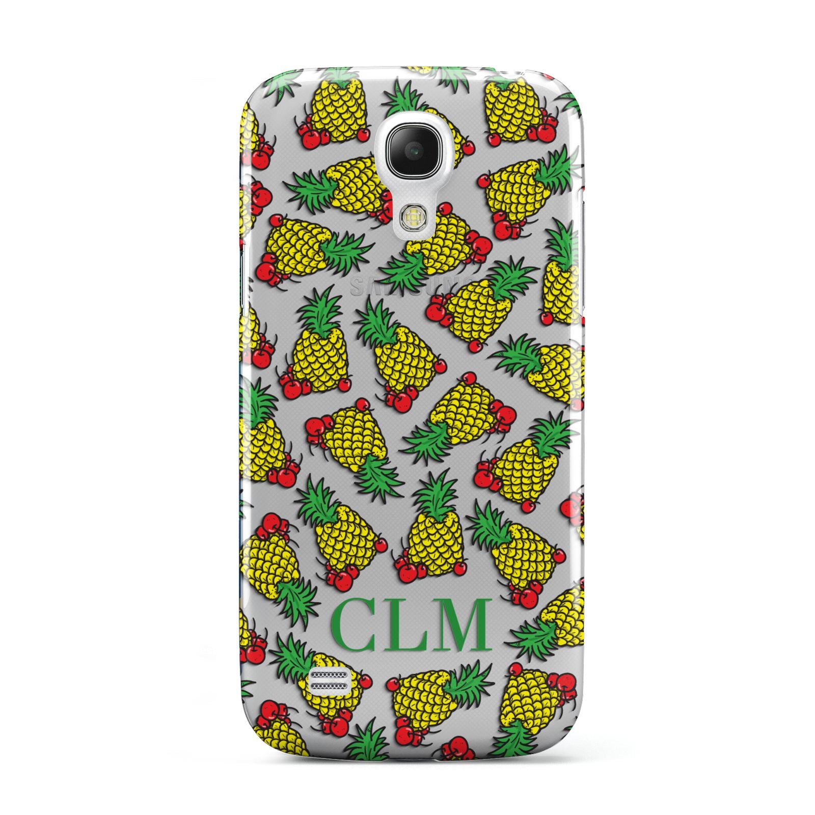 Personalised Pineapple Initials Clear Samsung Galaxy S4 Mini Case