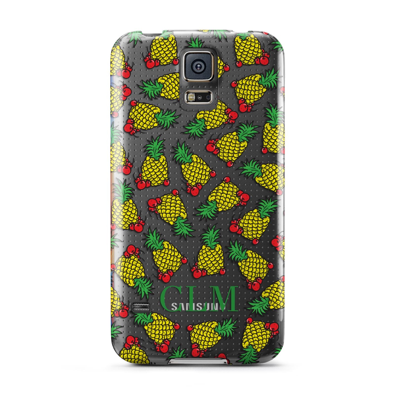 Personalised Pineapple Initials Clear Samsung Galaxy S5 Case