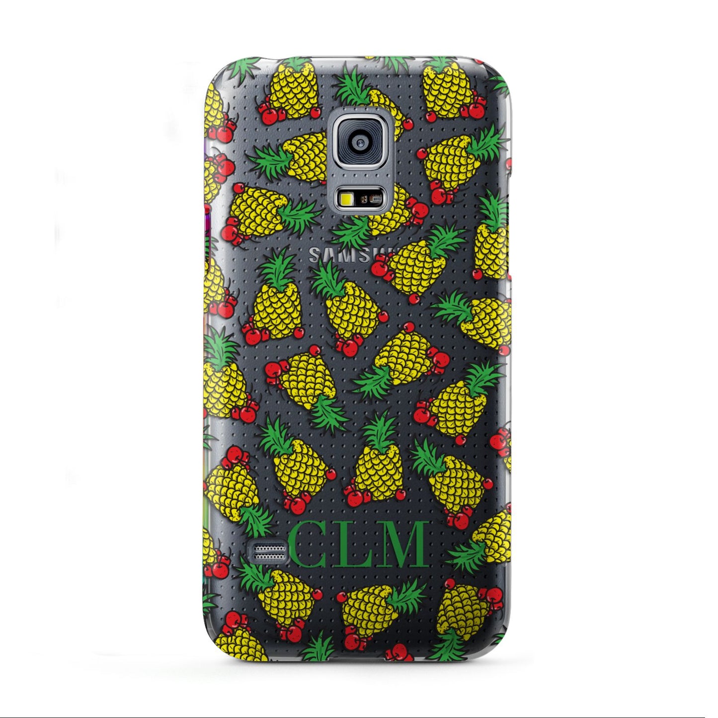 Personalised Pineapple Initials Clear Samsung Galaxy S5 Mini Case