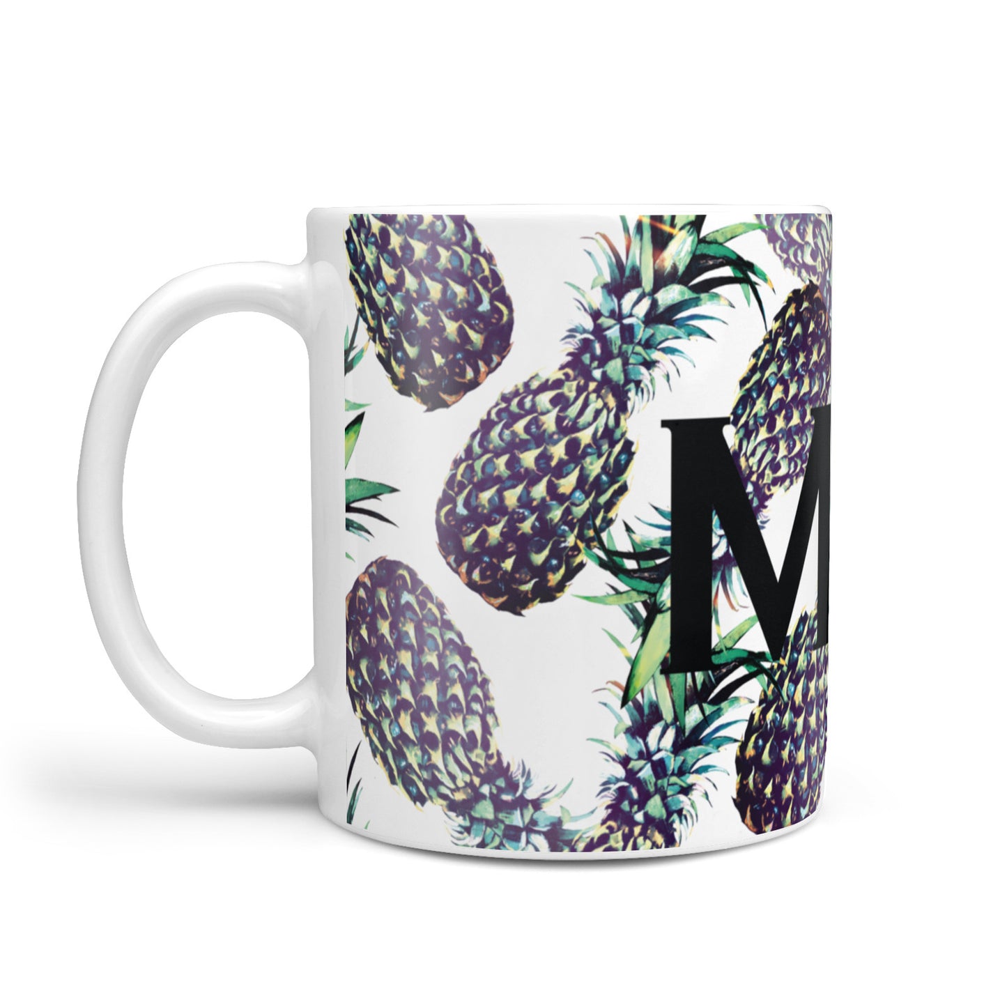 Personalised Pineapple Tropical White 10oz Mug Alternative Image 1