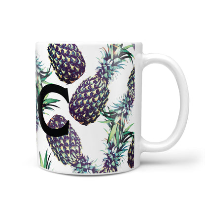 Personalised Pineapple Tropical White 10oz Mug