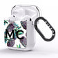 Personalised Pineapple Tropical White AirPods Clear Case Side Image