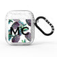Personalised Pineapple Tropical White AirPods Glitter Case