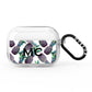 Personalised Pineapple Tropical White AirPods Pro Clear Case