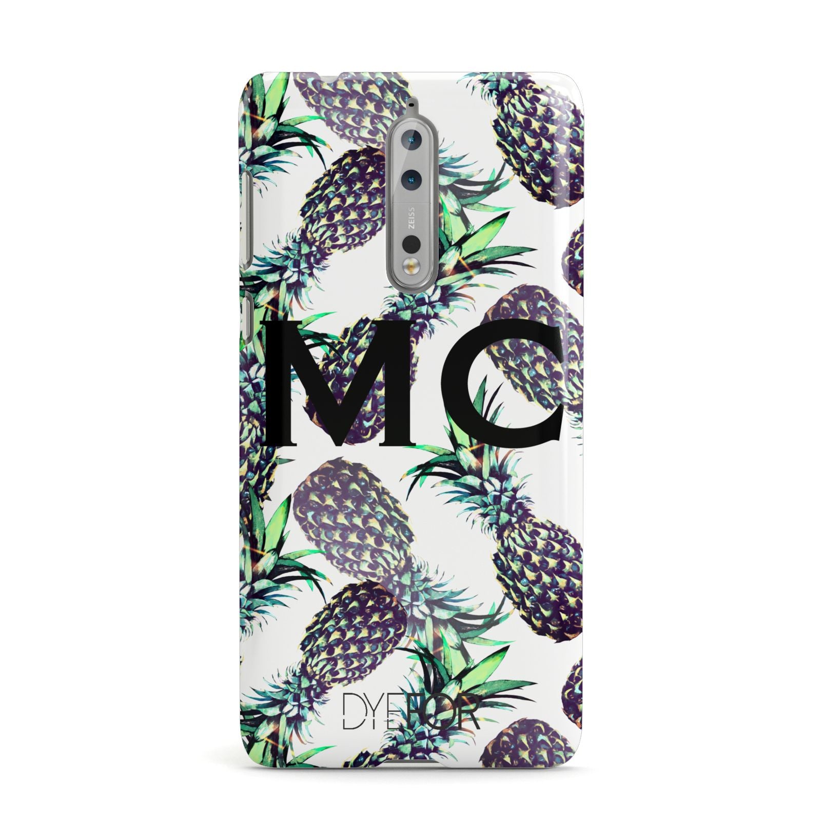 Personalised Pineapple Tropical White Nokia Case