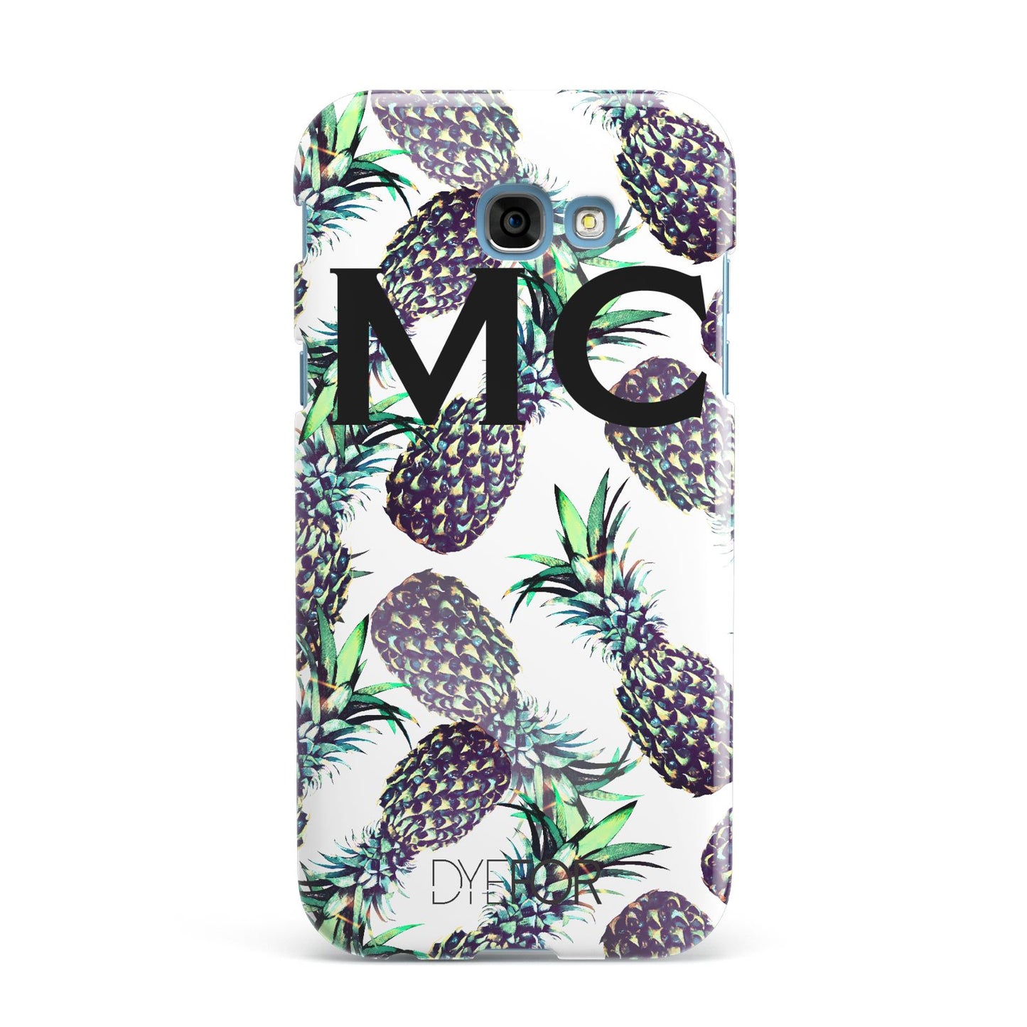 Personalised Pineapple Tropical White Samsung Galaxy A7 2017 Case