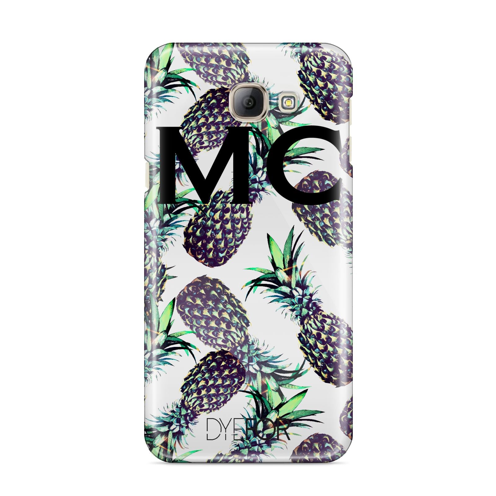 Personalised Pineapple Tropical White Samsung Galaxy A8 2016 Case