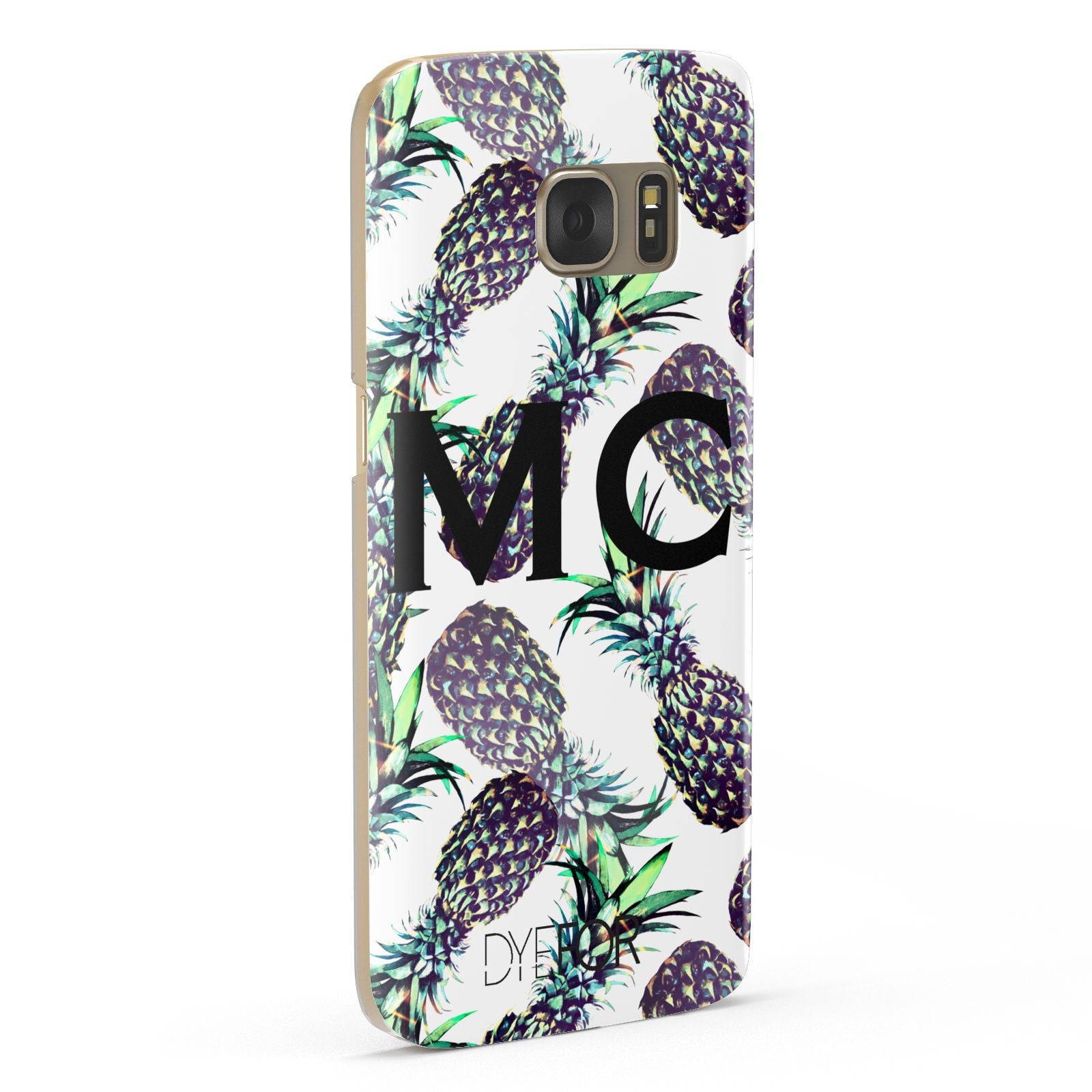 Personalised Pineapple Tropical White Samsung Galaxy Case Fourty Five Degrees