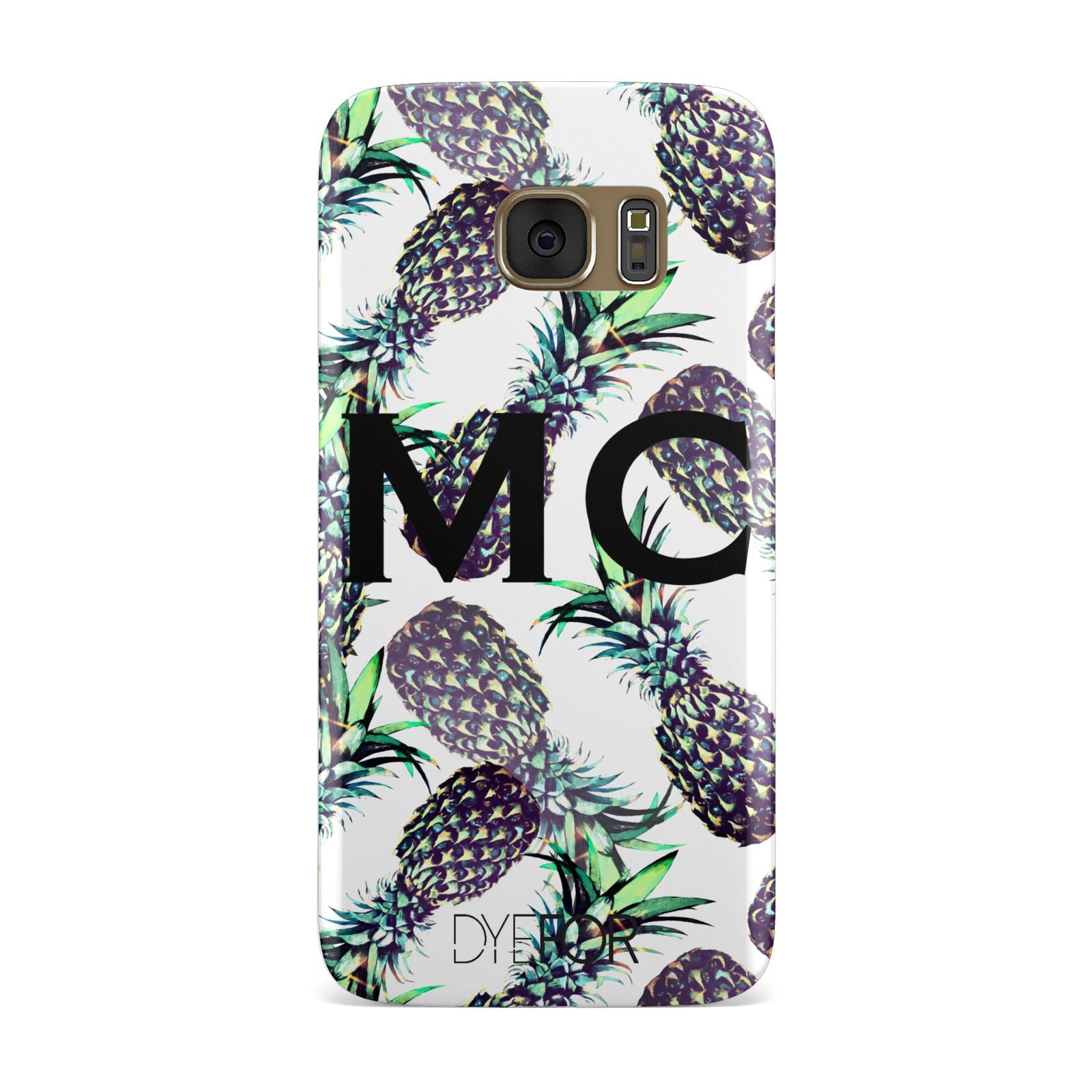 Personalised Pineapple Tropical White Samsung Galaxy Case