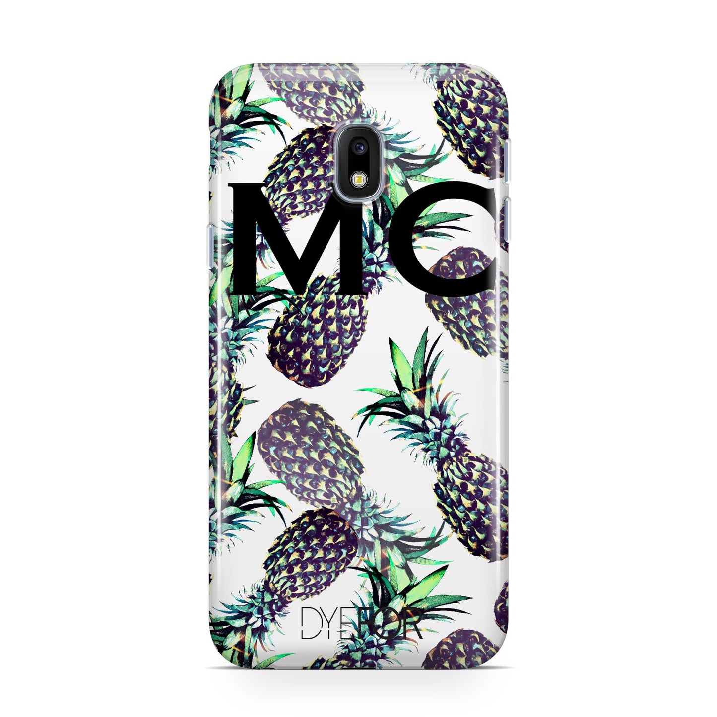 Personalised Pineapple Tropical White Samsung Galaxy J3 2017 Case