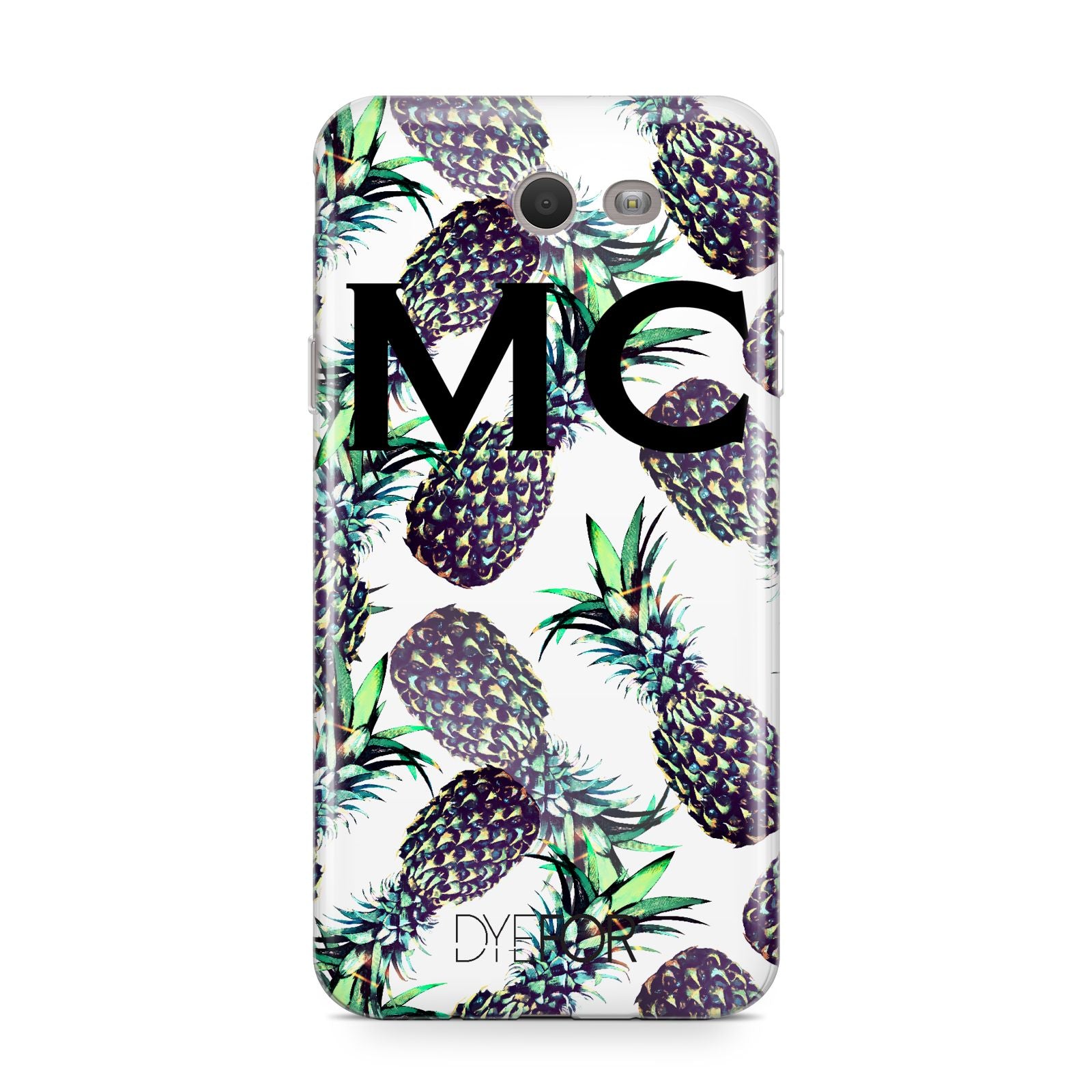 Personalised Pineapple Tropical White Samsung Galaxy J7 2017 Case