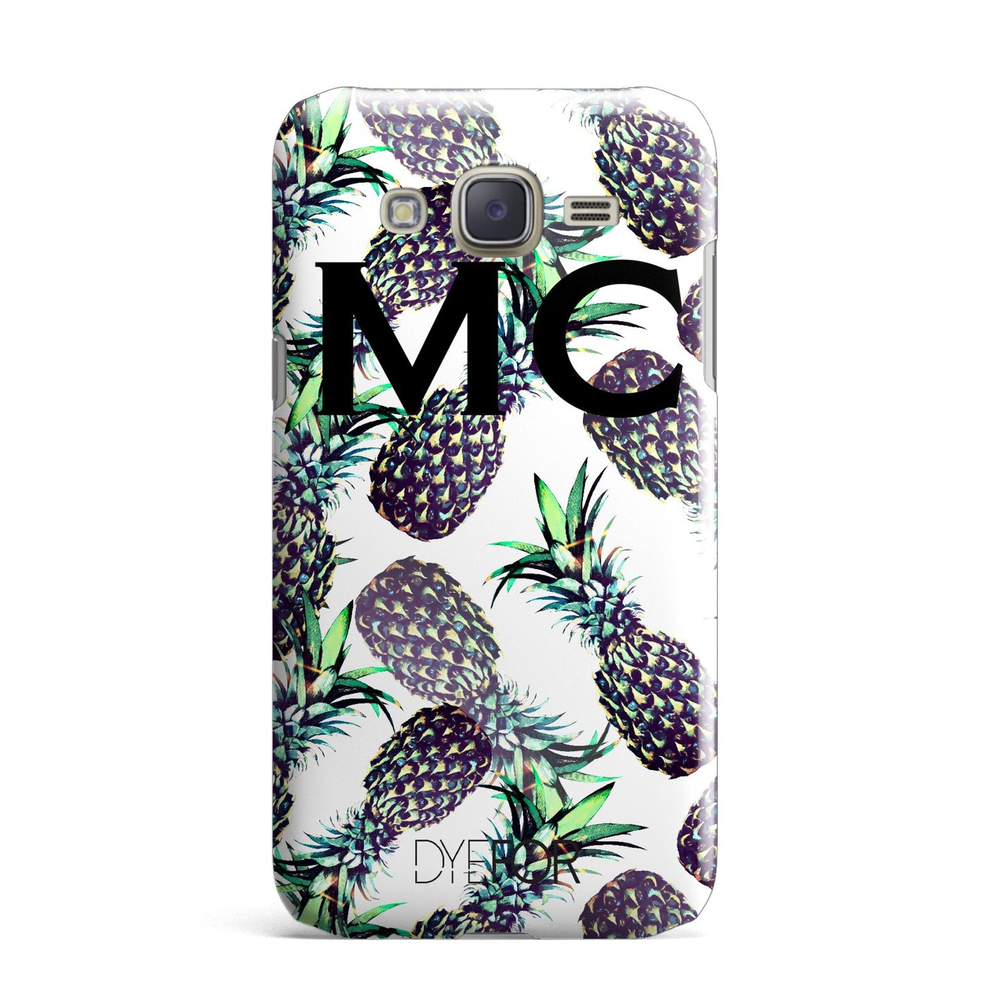 Personalised Pineapple Tropical White Samsung Galaxy J7 Case