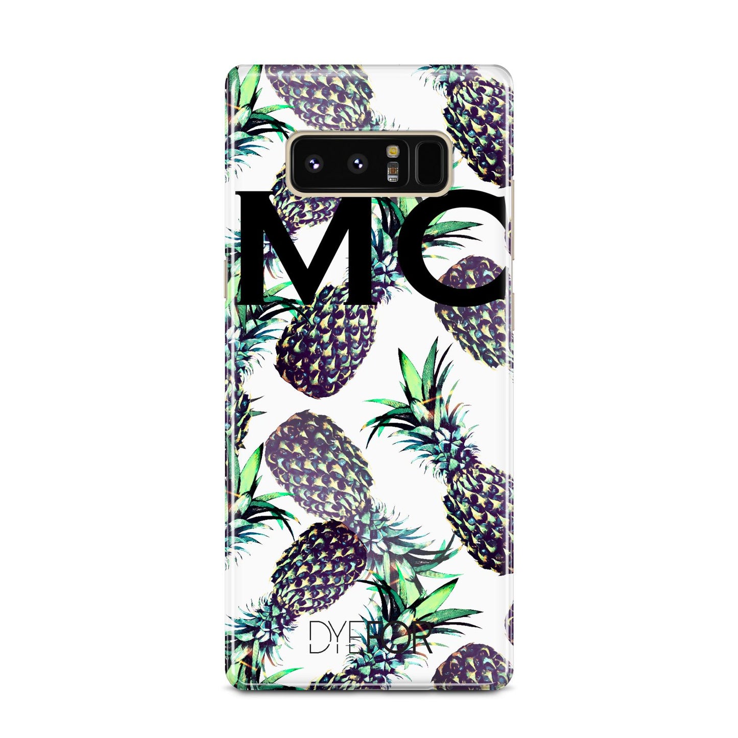 Personalised Pineapple Tropical White Samsung Galaxy Note 8 Case