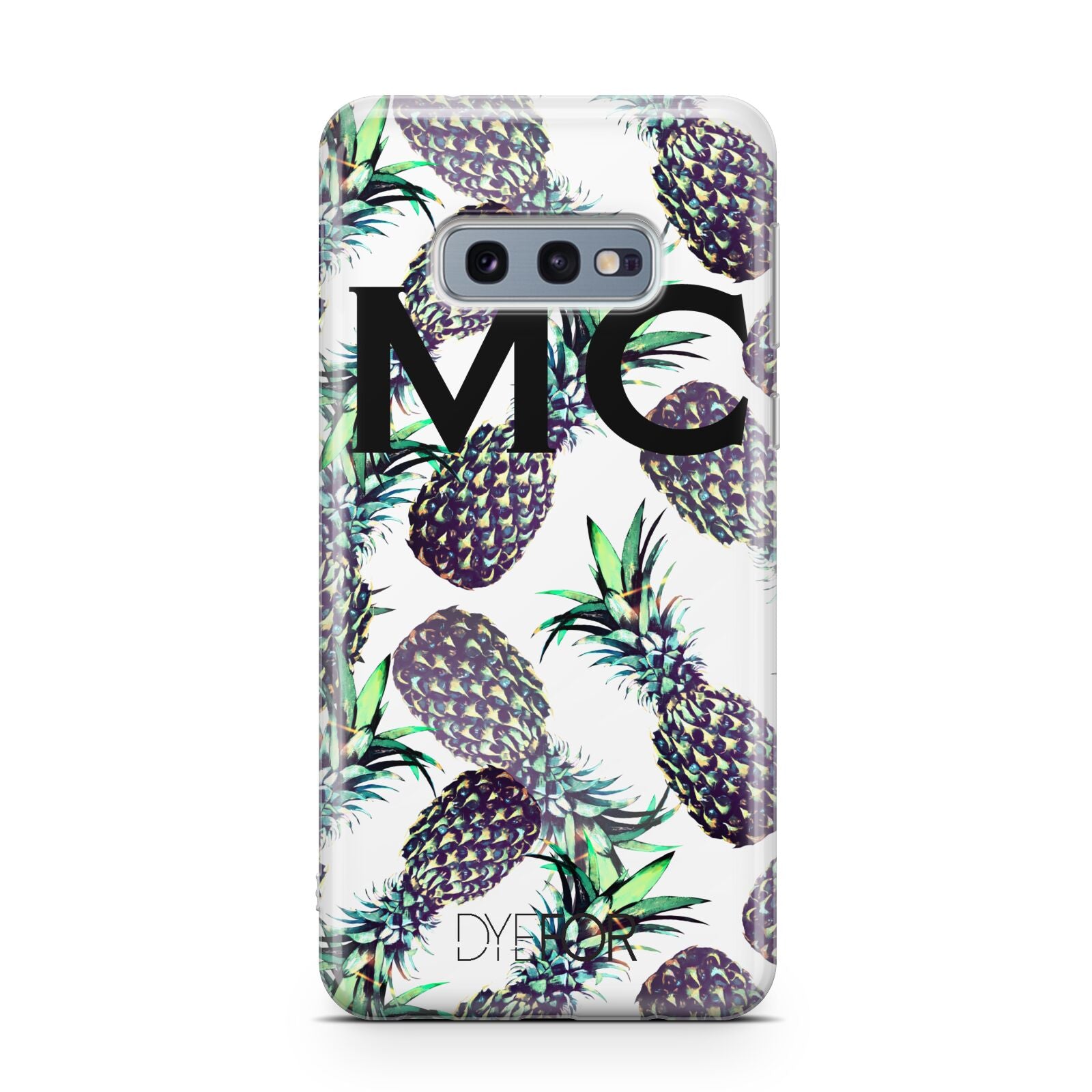Personalised Pineapple Tropical White Samsung Galaxy S10E Case