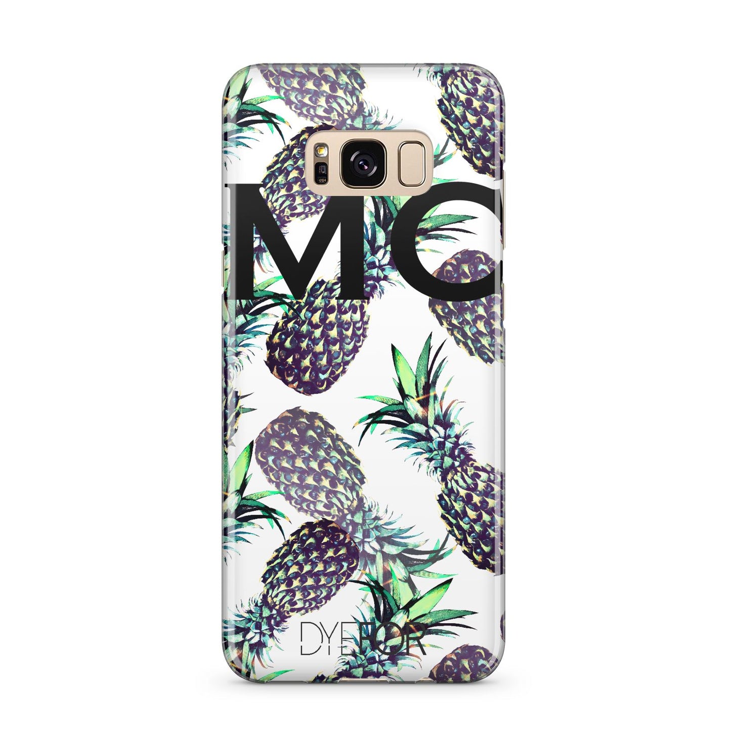 Personalised Pineapple Tropical White Samsung Galaxy S8 Plus Case