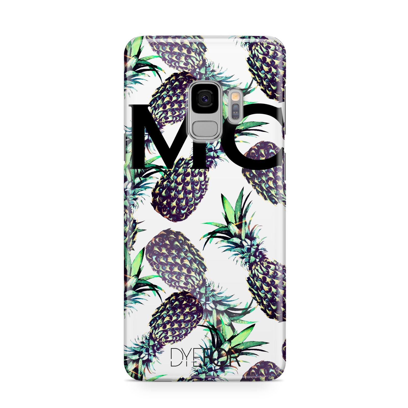 Personalised Pineapple Tropical White Samsung Galaxy S9 Case