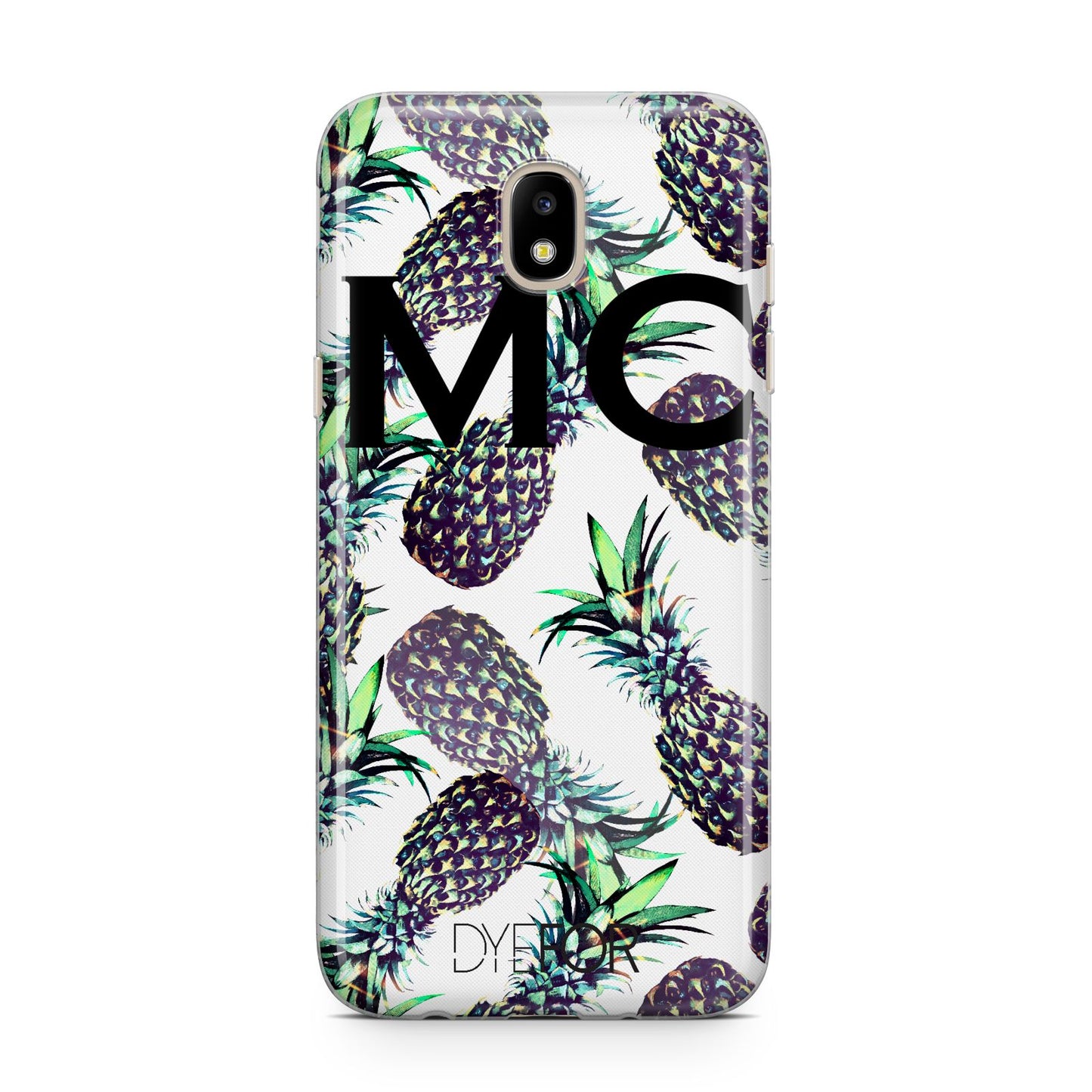 Personalised Pineapple Tropical White Samsung J5 2017 Case