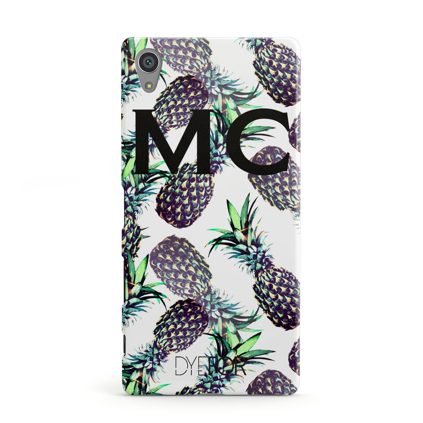 Personalised Pineapple Tropical White Sony Xperia Case
