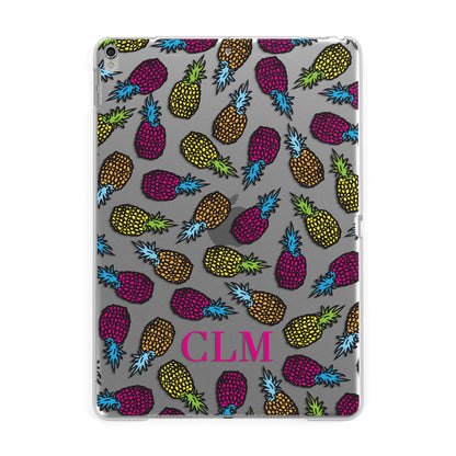 Personalised Pineapples Initials Apple iPad Silver Case