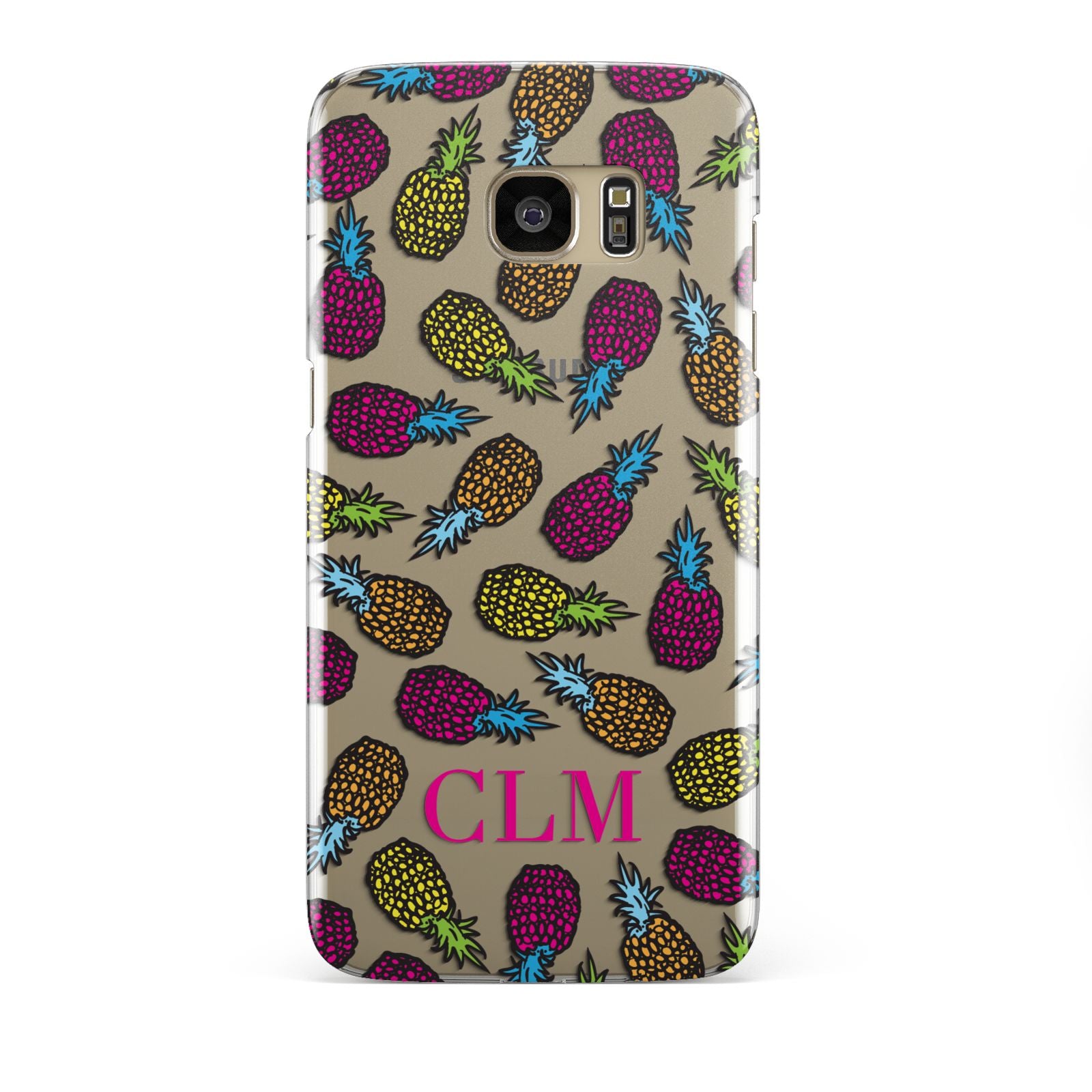 Personalised Pineapples Initials Samsung Galaxy S7 Edge Case