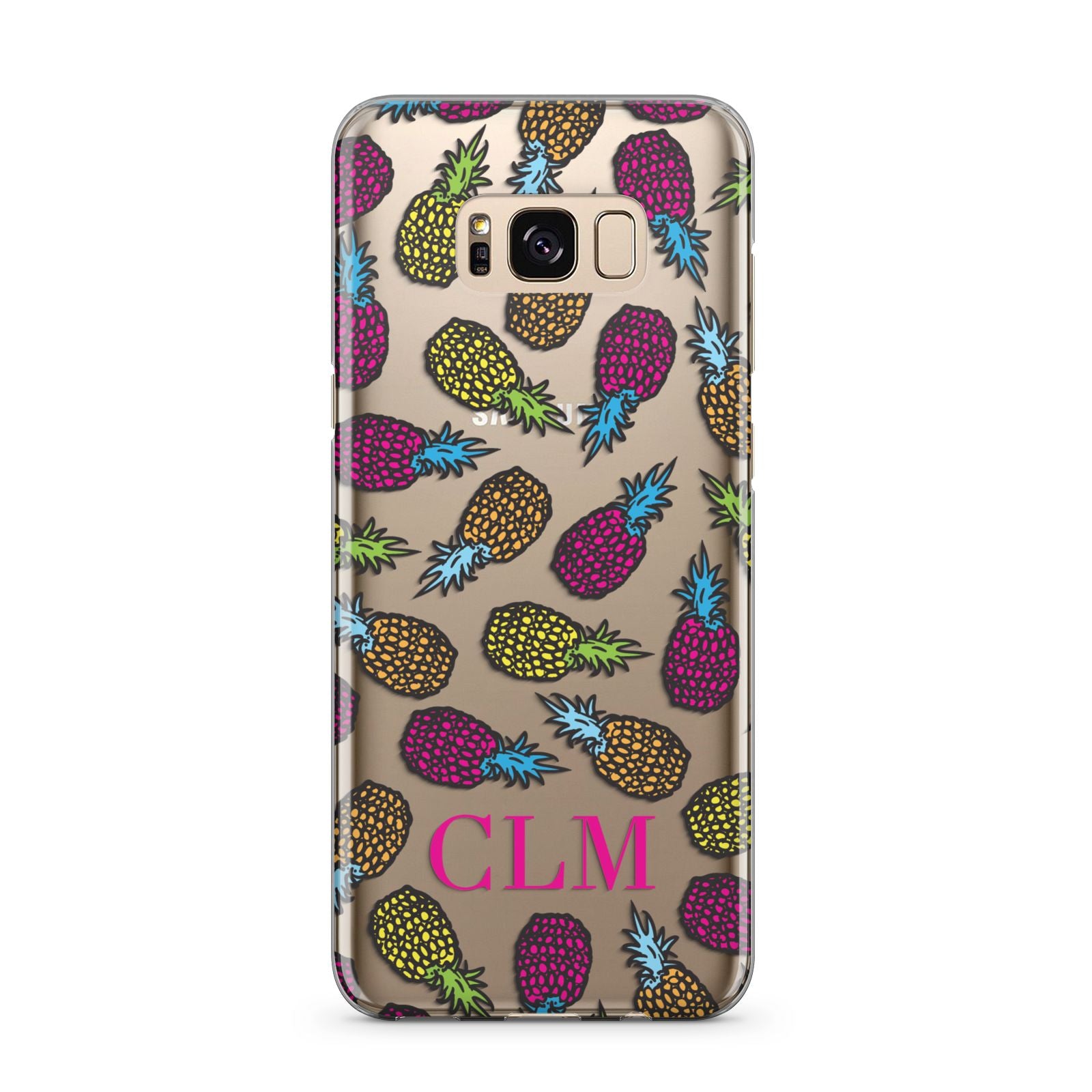 Personalised Pineapples Initials Samsung Galaxy S8 Plus Case