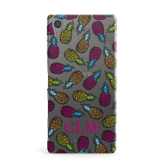 Personalised Pineapples Initials Sony Xperia Case