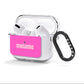 Personalised Pink AirPods Clear Case 3rd Gen Side Image