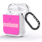 Personalised Pink AirPods Glitter Case Side Image