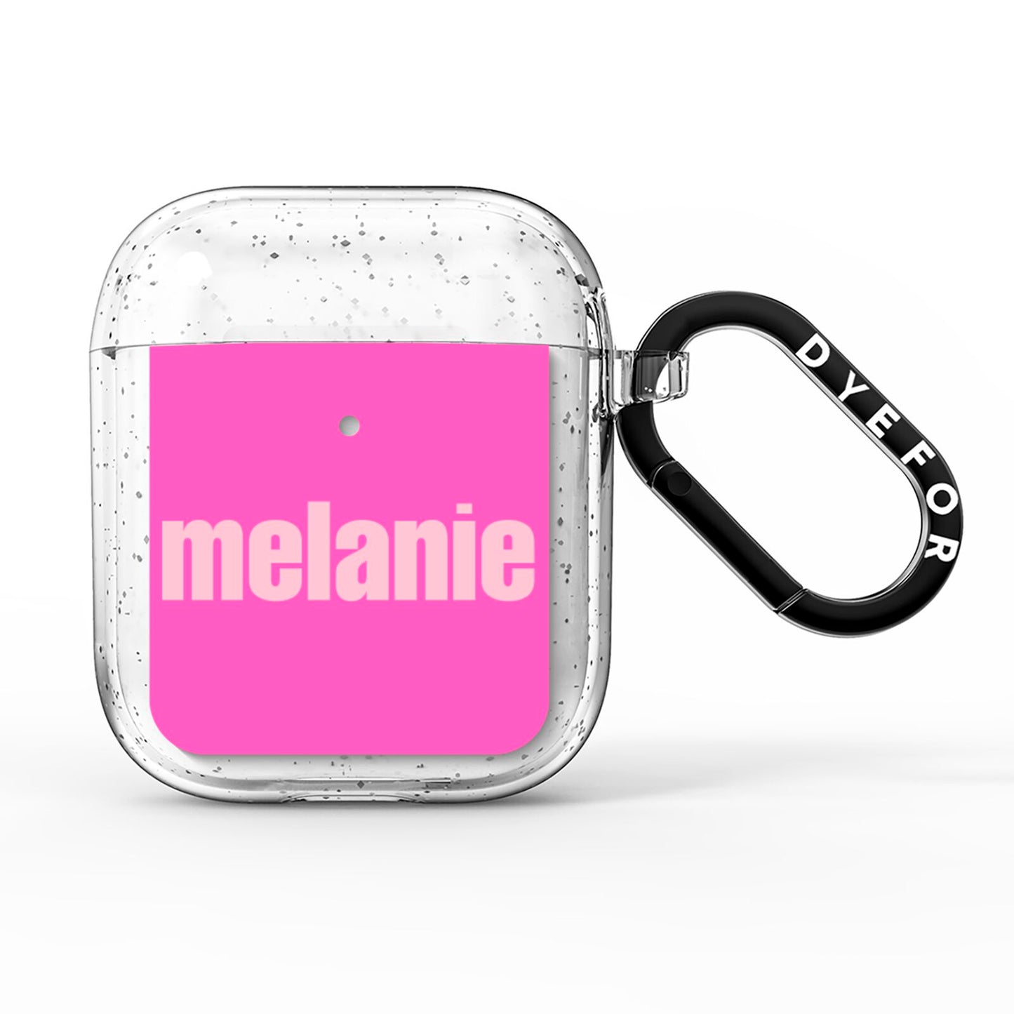 Personalised Pink AirPods Glitter Case