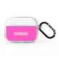 Personalised Pink AirPods Pro Clear Case