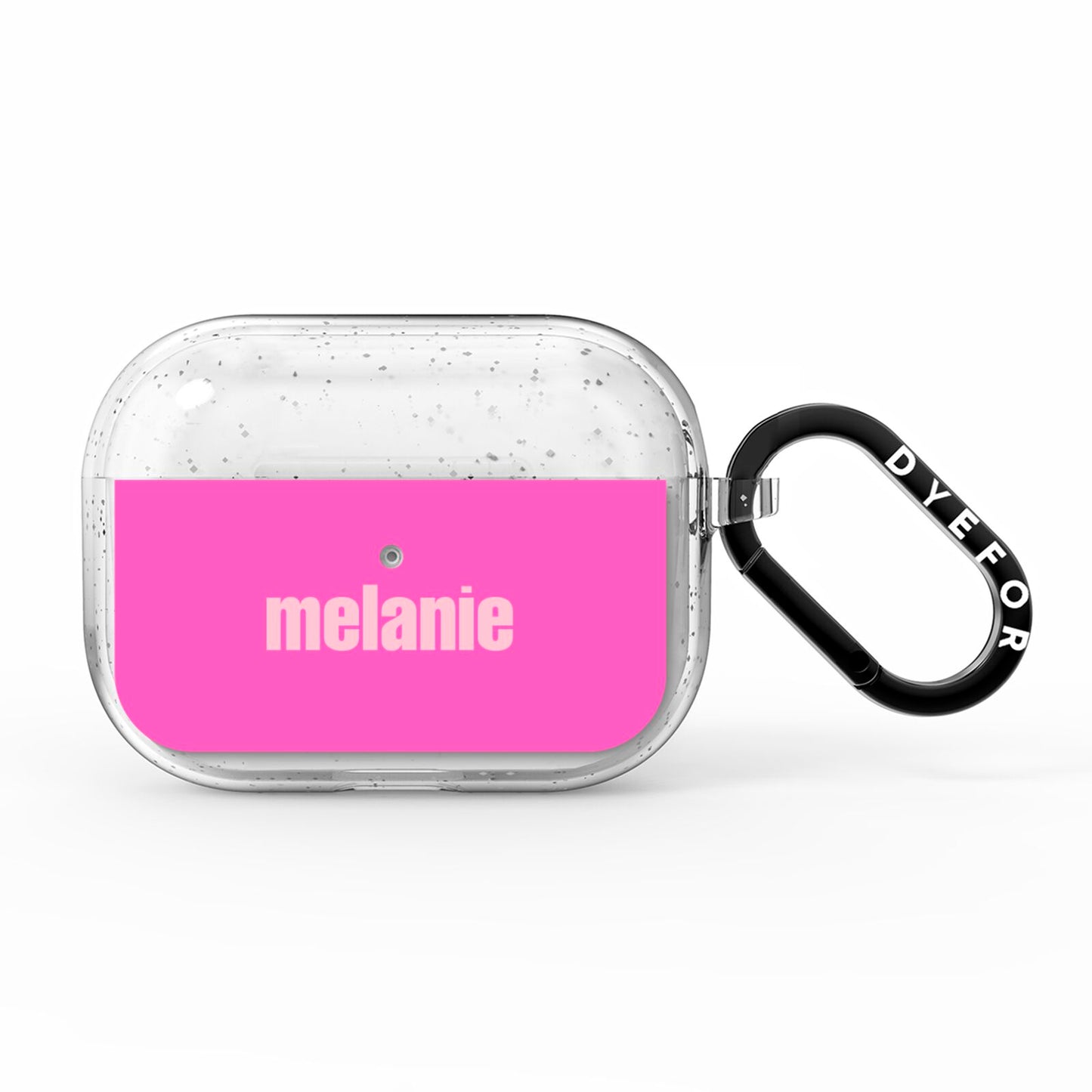 Personalised Pink AirPods Pro Glitter Case