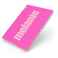 Personalised Pink Apple iPad Case on Gold iPad Side View
