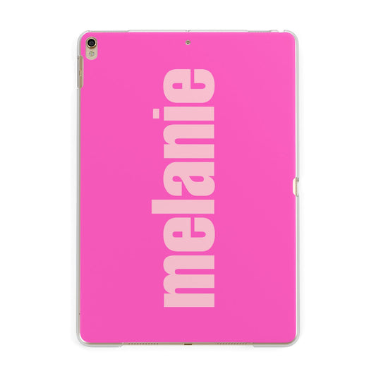 Personalised Pink Apple iPad Gold Case