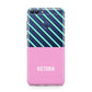 Personalised Pink Aqua Striped Huawei P Smart Case