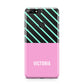 Personalised Pink Aqua Striped Huawei Y7 2018