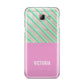 Personalised Pink Aqua Striped Samsung Galaxy A8 2016 Case