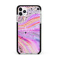 Personalised Pink Bath Bomb Apple iPhone 11 Pro Max in Silver with Black Impact Case