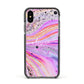 Personalised Pink Bath Bomb Apple iPhone Xs Impact Case Black Edge on Black Phone