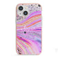 Personalised Pink Bath Bomb iPhone 13 Mini TPU Impact Case with Pink Edges
