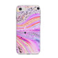 Personalised Pink Bath Bomb iPhone 8 Bumper Case on Silver iPhone