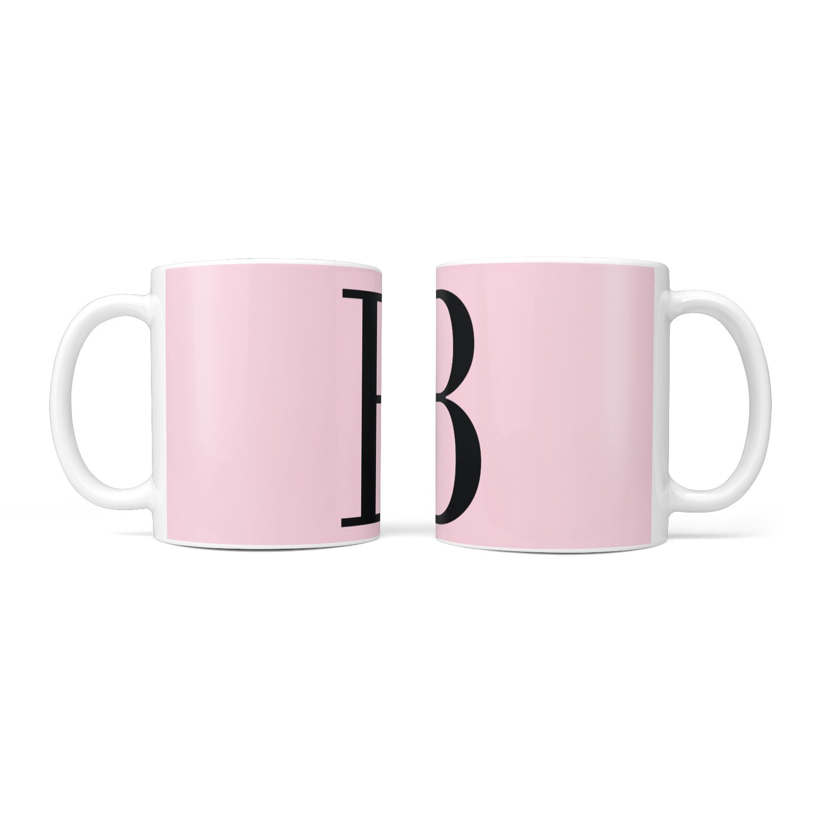 Personalised Pink Black Initial 10oz Mug Alternative Image 3