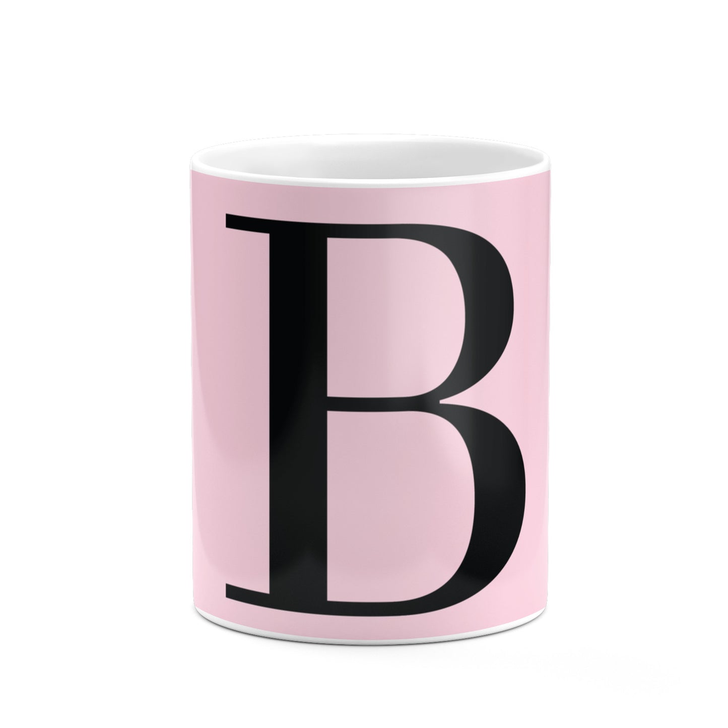 Personalised Pink Black Initial 10oz Mug Alternative Image 7