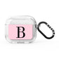 Personalised Pink Black Initial AirPods Glitter Case 3rd Gen