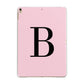 Personalised Pink Black Initial Apple iPad Gold Case