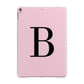 Personalised Pink Black Initial Apple iPad Rose Gold Case