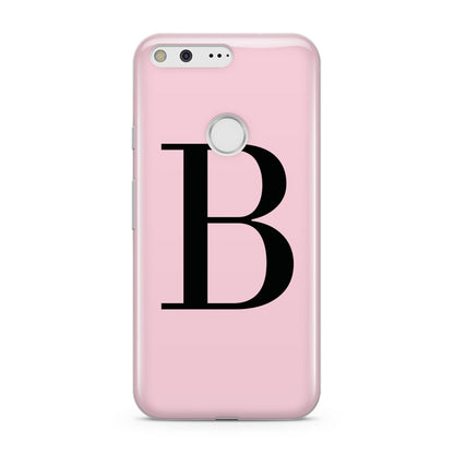 Personalised Pink Black Initial Google Pixel Case