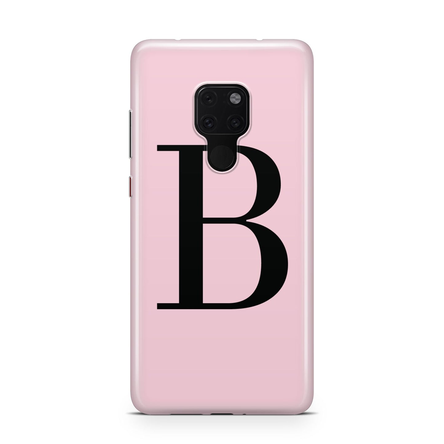 Personalised Pink Black Initial Huawei Mate 20 Phone Case