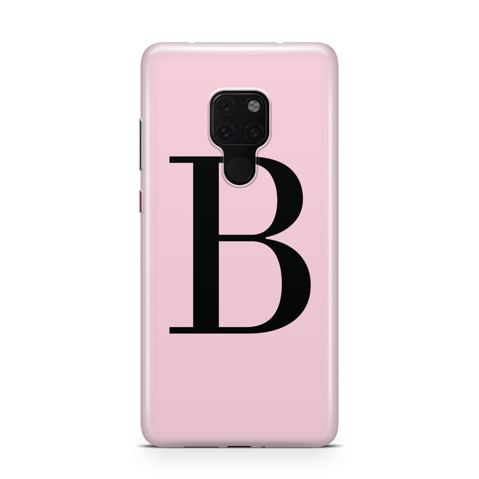 Personalised Pink Black Initial Huawei Mate 20 Phone Case